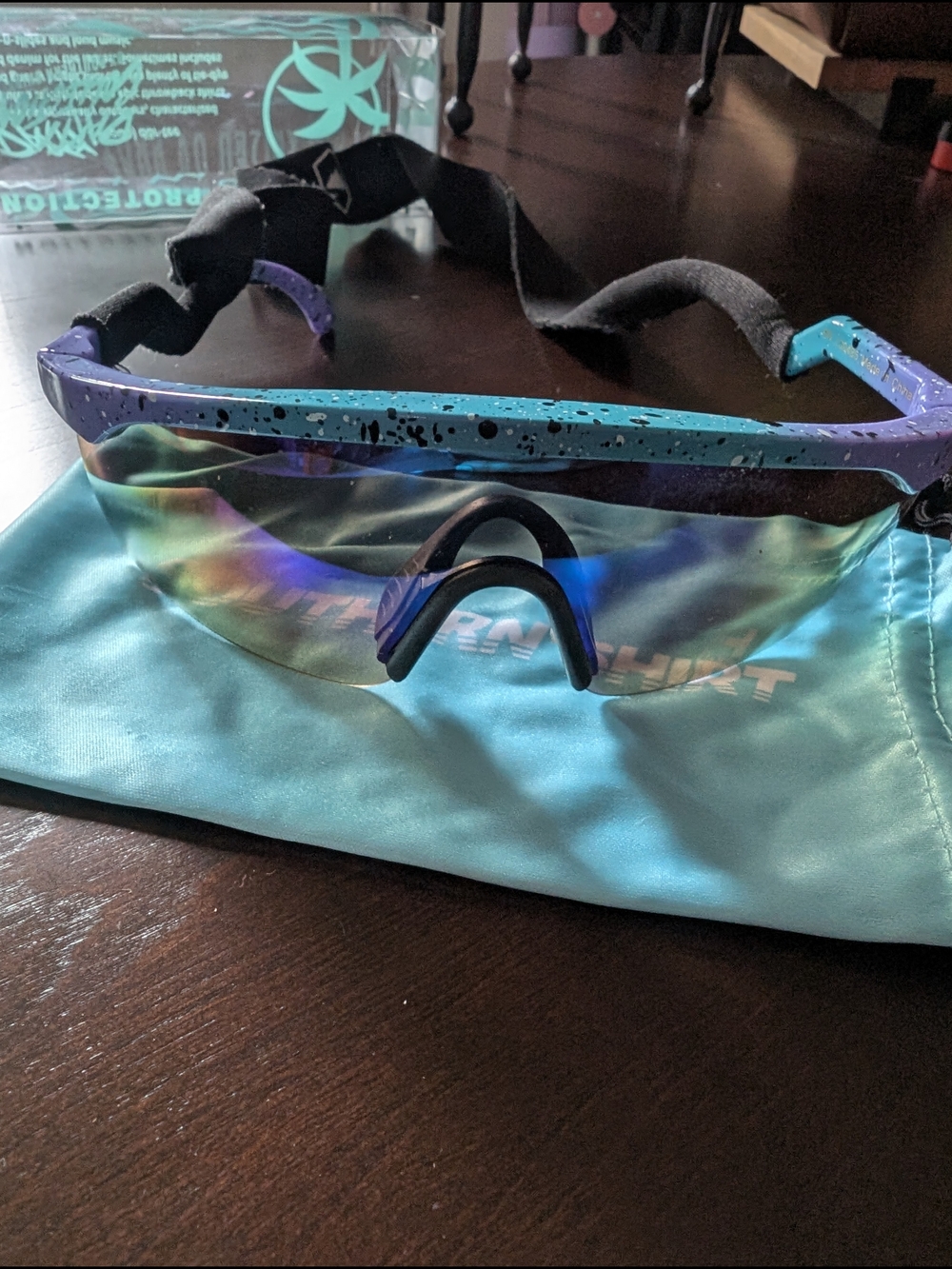 New! Southern Shirt Youth Sport Sunglasses - Blue/Purple Splash